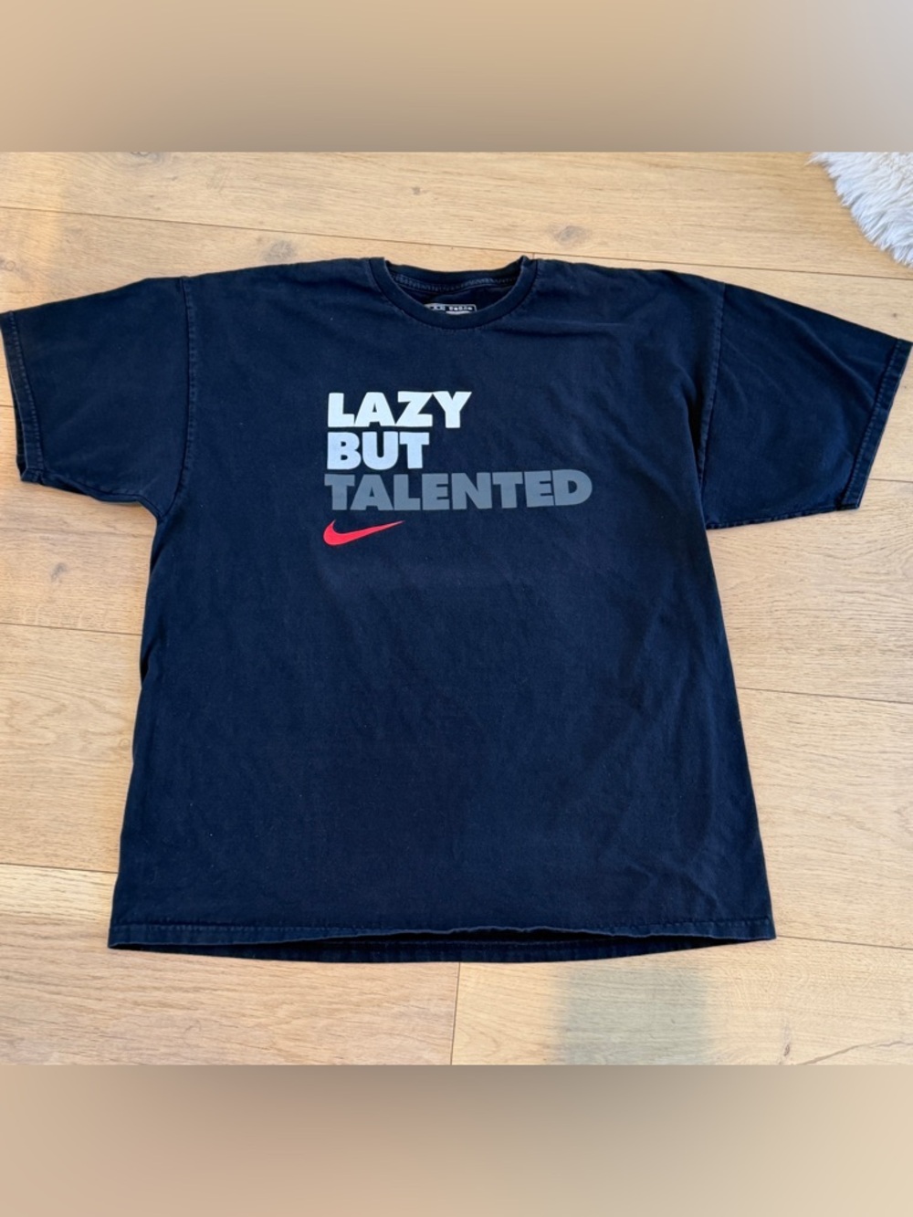 Nike 'Lazy But Talented' Black Graphic Tee